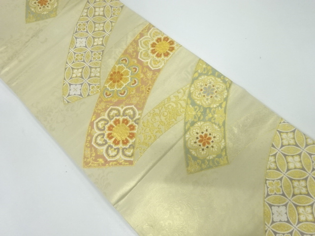 JAPANESE FUKURO OBI / WOVEN FLOWER CREST